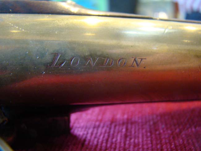A fine and rare English flintlock blunderbuss pistol by Durs Egg inscribed "FOR HIS MAJESTY'S MAIL COACHES" circa 1800 — image 7
